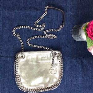 Michael Michael Kors silver cross body chain purse